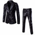 Shiny Slim Fit Men's 2-Piece Party Suit Set for Wedding and Prom